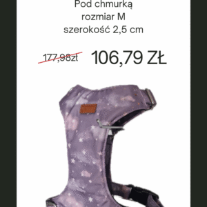 Szelki bezuciski POD CHMURKĄ M 2,5 CM